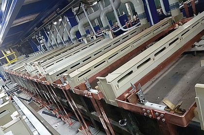 Kupferschienen verkupferung stromschienen Galvanikanlagen